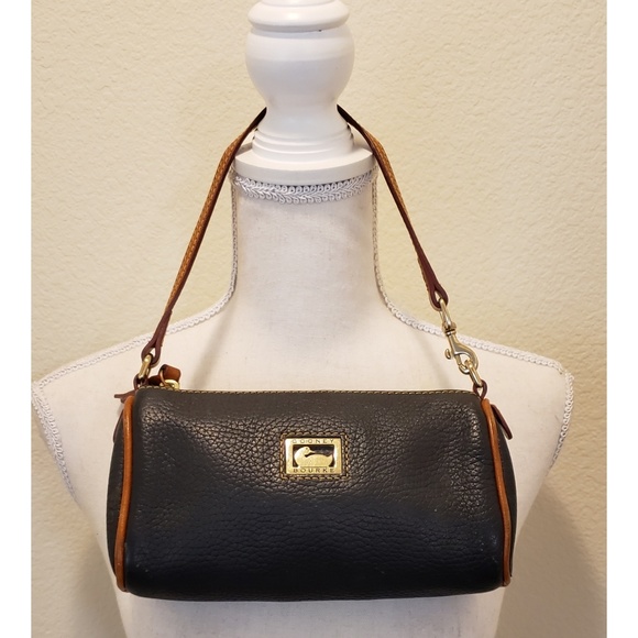 Dooney & Bourke Handbags - Dooney & Bourke Blue Leather Mini Barrel Satchel
